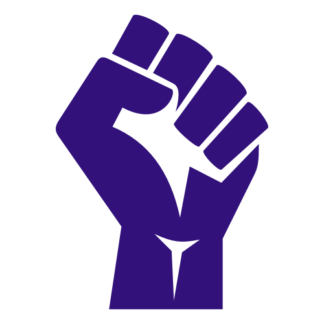 Raised Fist Decal (Purple)